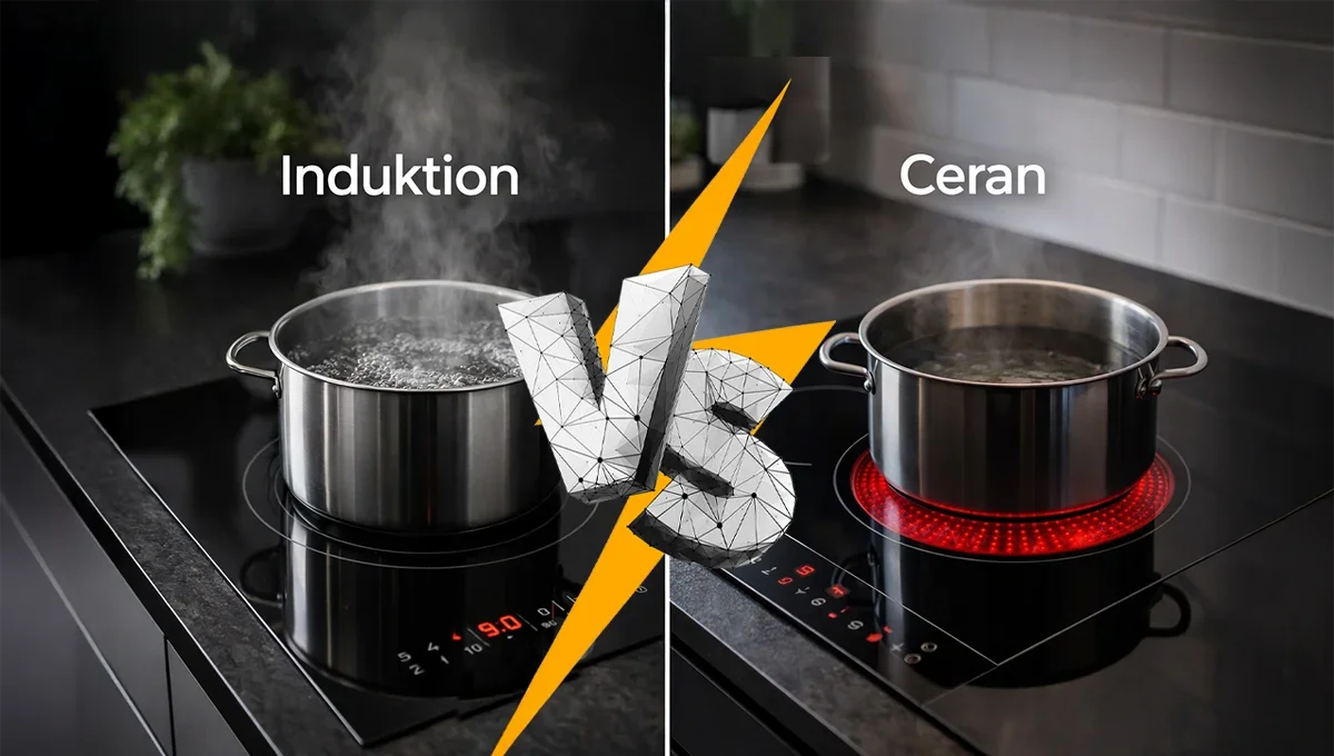 Induktion oder Ceran Kochfeld Vergleich moderne Küche