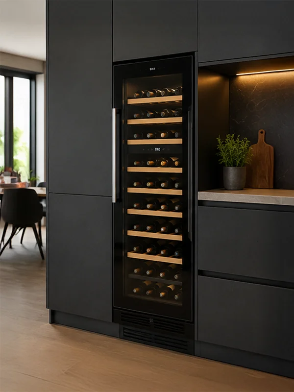 Einbau-Weinkühlschrank in moderner Küche